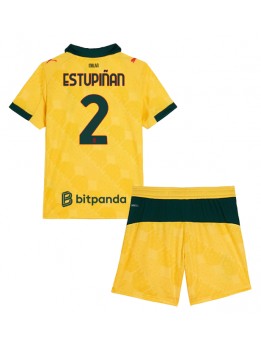 AC Milan Pervis Estupinan #2 Dječji Rezervni Dres kompleti 2025-26 Kratak Rukavima (+ kratke hlače)